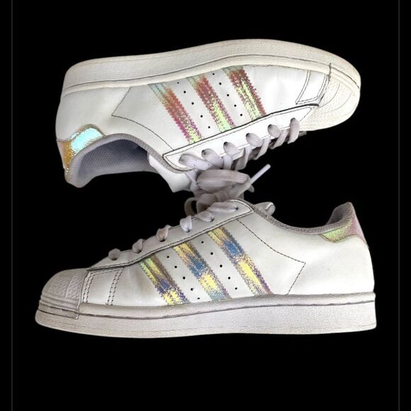Adidas Superstar Big Kids Iridescent Sneakers 4.5 - Picture 4 of 8